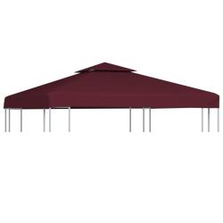 Toile sup&eacute;rieure double de belv&eacute;d&egrave;re 310 g/m&sup2; 3x3 m Bordeaux