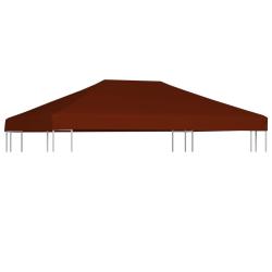 Toile sup&eacute;rieure de gazebo 310 g/m&sup2; 3x4 m Terre cuite alsavelo