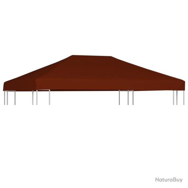 Toile sup�rieure de gazebo 310 g/m� 3x4 m Terre cuite