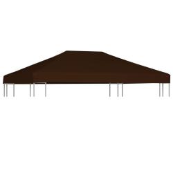 Toile sup&eacute;rieure de gazebo 310 g/m&sup2; 3x4 m Marron alsavelo