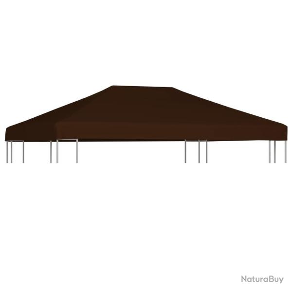 Toile sup�rieure de gazebo 310 g/m� 3x4 m Marron