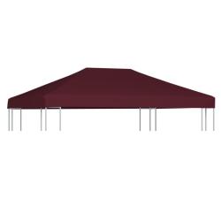 Toile sup&eacute;rieure de gazebo 310 g/m&sup2; 3x4 m Bordeaux alsavelo