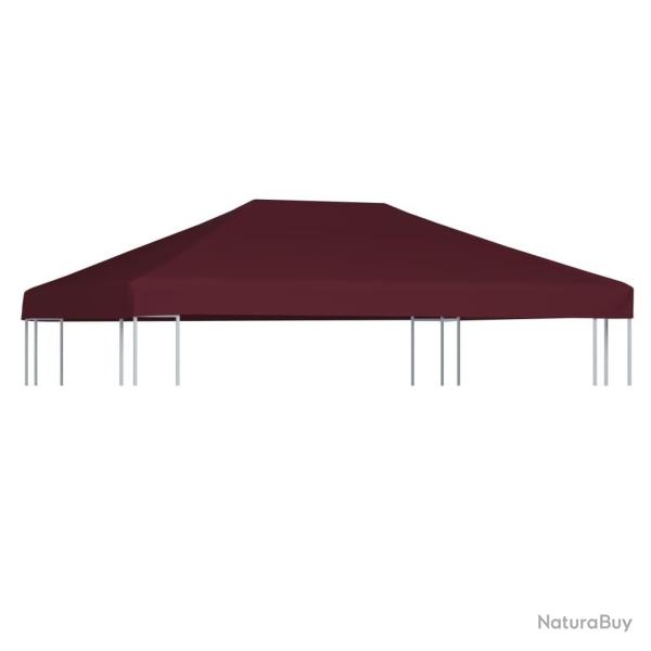 Toile sup�rieure de gazebo 310 g/m� 3x4 m Bordeaux alsavelo