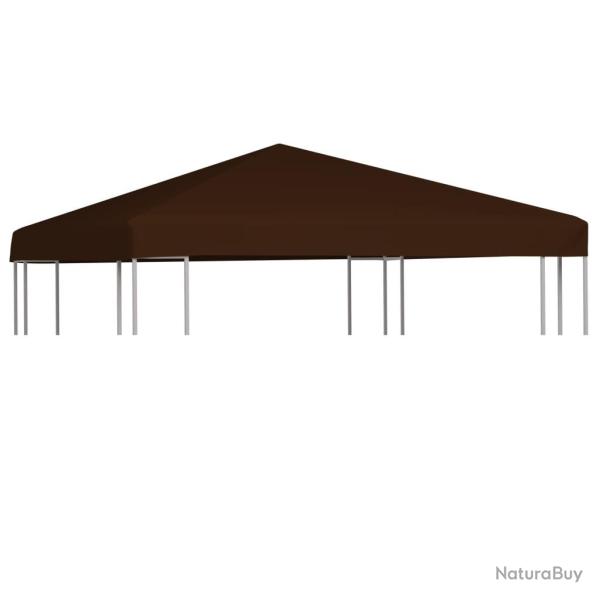 Toile sup�rieure de gazebo 310 g/m� 3x3 m Marron