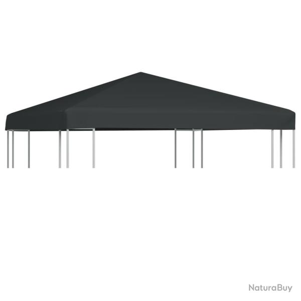 Toile sup�rieure de gazebo 310 g / m� 3 x 3 m Gris alsavelo