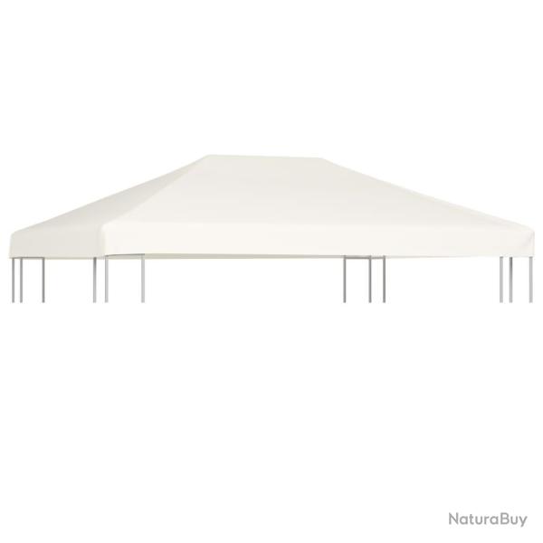 Toile sup�rieure de belv�d�re 310 g / m� 4x3 m Blanc cr�me parasol