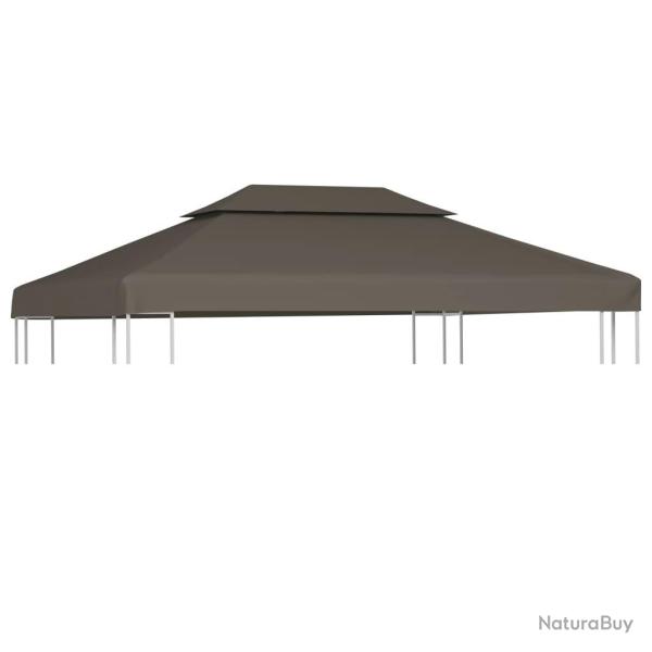 Toile suprieure de belvdre 2 niveaux 310 g/m 4x3 m Taupe alsavelo