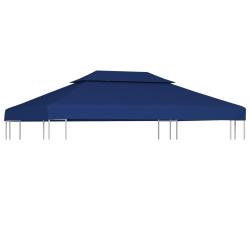 Toile sup&eacute;rieure de belv&eacute;d&egrave;re 2 niveaux 310 g/m&sup2; 4x3 m Bleu