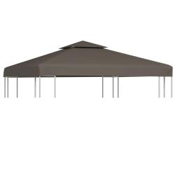 Toile sup&eacute;rieure de belv&eacute;d&egrave;re 2 niveaux 310 g/m&sup2; 3x3 m Taupe
