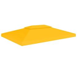 Toile de toit de belv&eacute;d&egrave;re 2 niveaux 310 g/m&sup2; 4x3 m Jaune