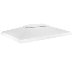 Toile de toit de belv&eacute;d&egrave;re 2 niveaux 310 g/m&sup2; 4x3 m Blanc