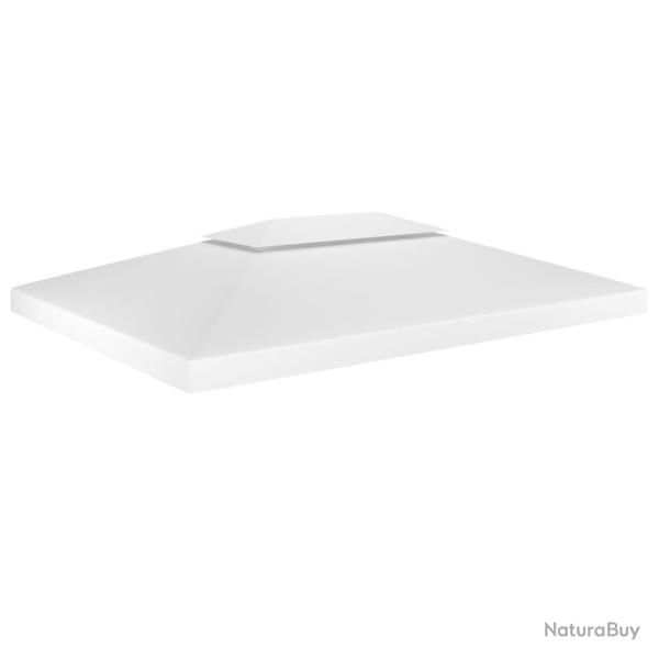 Toile de toit de belv�d�re 2 niveaux 310 g/m� 4x3 m Blanc