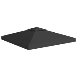 Toile de toit de belv&eacute;d&egrave;re 2 niveaux 310 g/m&sup2; 3x3 m Noir
