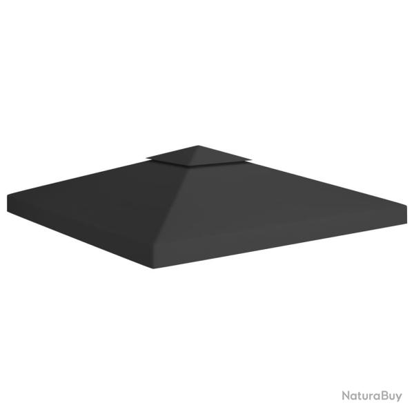 Toile de toit de belv�d�re 2 niveaux 310 g/m� 3x3 m Noir