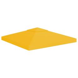 Toile de toit de belv&eacute;d&egrave;re 2 niveaux 310 g/m&sup2; 3x3 m Jaune