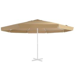 Tissu de remplacement pour parasol d'ext&eacute;rieur Taupe 500 cm alsavelo