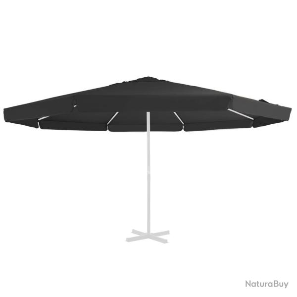 Tissu de remplacement pour parasol d'ext�rieur Noir 500 cm alsavelo
