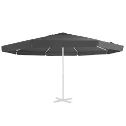 Tissu de remplacement pour parasol d'ext&eacute;rieur Anthracite 500cm alsavelo