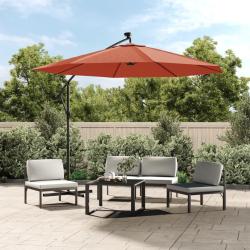 Tissu de remplacement pour parasol d&eacute;port&eacute; terre cuite 300 cm