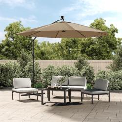 Tissu de remplacement pour parasol d&eacute;port&eacute; taupe 300 cm
