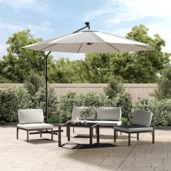 Tissu de remplacement pour parasol d&eacute;port&eacute; blanc sable 300 cm