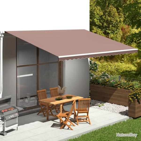Tissu de remplacement pour auvent Marron 5x3,5 m