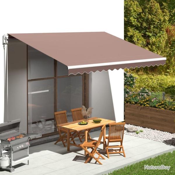 Tissu de remplacement pour auvent Marron 4,5x3,5 m alsavelo