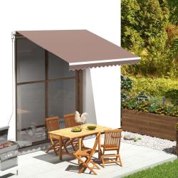 Tissu de remplacement pour auvent Marron 3x2,5 m alsavelo