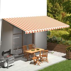 Tissu de remplacement pour auvent Jaune et orange 6x3,5 m