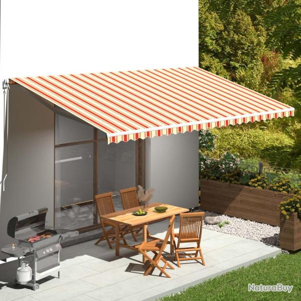 Tissu de remplacement pour auvent Jaune et orange 6x3,5 m