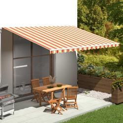 Tissu de remplacement pour auvent Jaune et orange 5x3,5 m