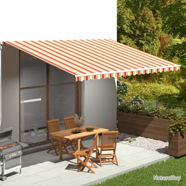 Tissu de remplacement pour auvent Jaune et orange 5x3,5 m