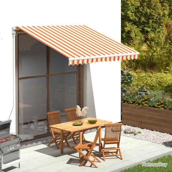 Tissu de remplacement pour auvent Jaune et orange 3x2,5 m alsavelo