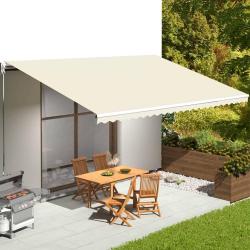 Tissu de remplacement pour auvent Cr&egrave;me 6x3,5 m