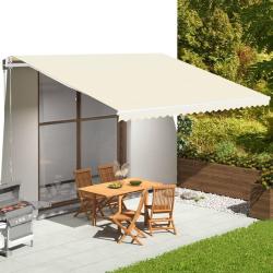 Tissu de remplacement pour auvent Cr&egrave;me 5x3,5 m