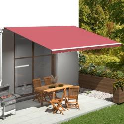 Tissu de remplacement pour auvent Bordeaux rouge 5x3,5 m