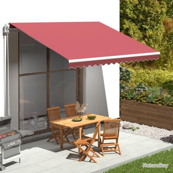 Tissu de remplacement pour auvent Bordeaux rouge 4x3,5 m alsavelo