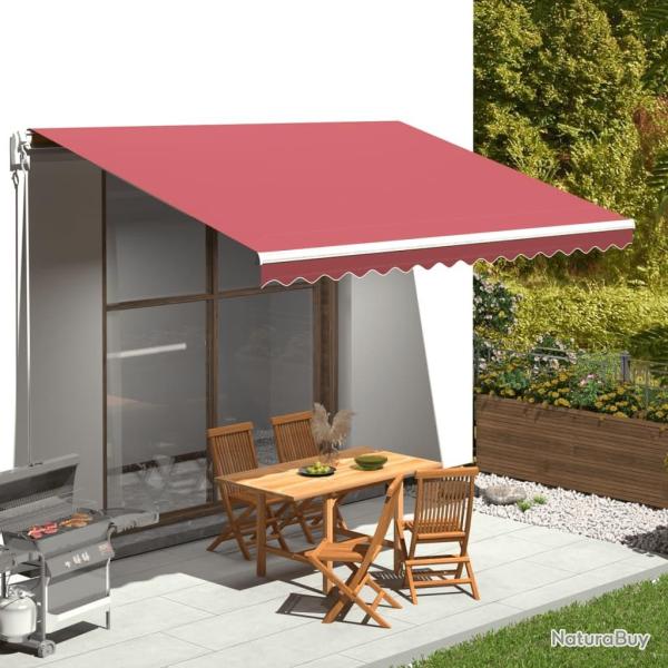 Tissu de remplacement pour auvent Bordeaux rouge 4,5x3 m alsavelo