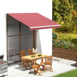 Tissu de remplacement pour auvent Bordeaux rouge 3x2,5 m alsavelo