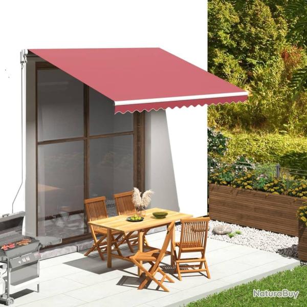 Tissu de remplacement pour auvent Bordeaux rouge 3,5x2,5 m alsavelo