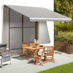 Tissu de remplacement pour auvent Anthracite et blanc 4x3 m