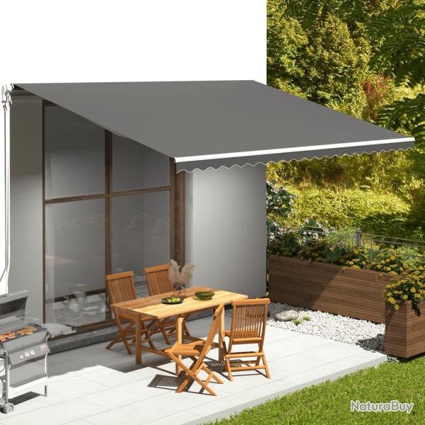 Tissu de remplacement pour auvent Anthracite 5x3,5 m