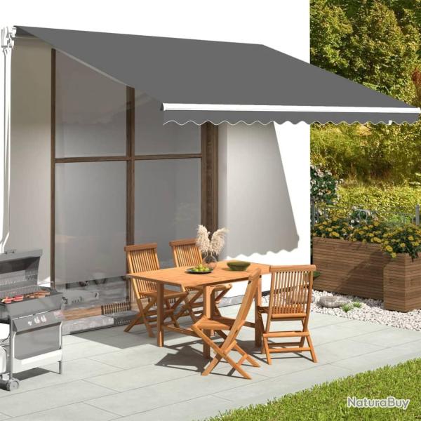 Tissu de remplacement pour auvent Anthracite 4,5x3,5 m