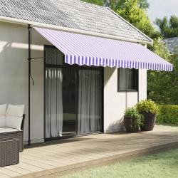 Tissu de remplacement de cantonni&egrave;re d'auvent rayure bleu blanc