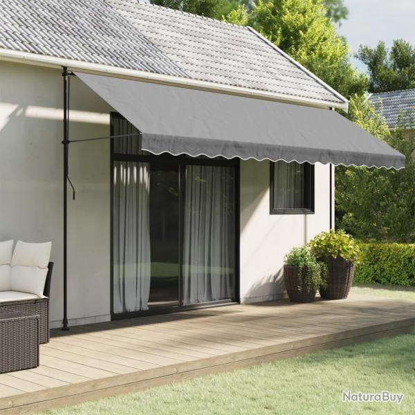 Tissu de remplacement de cantonni�re d'auvent rayure anthracite alsavelo