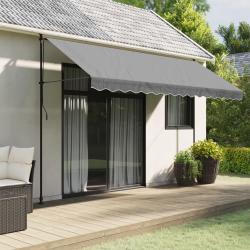 Tissu de remplacement de cantonni&egrave;re d'auvent rayure anthracite