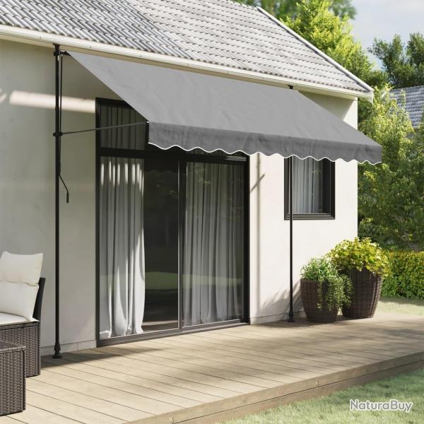 Tissu de remplacement de cantonni�re d'auvent rayure anthracite alsavelo