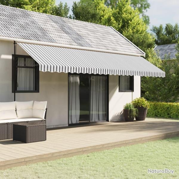 Tissu de remplacement de cantonni�re d'auvent anthracite blanc