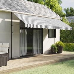 Tissu de remplacement de cantonni&egrave;re d'auvent anthracite blanc