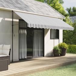 Tissu de remplacement de cantonni&egrave;re d'auvent anthracite blanc